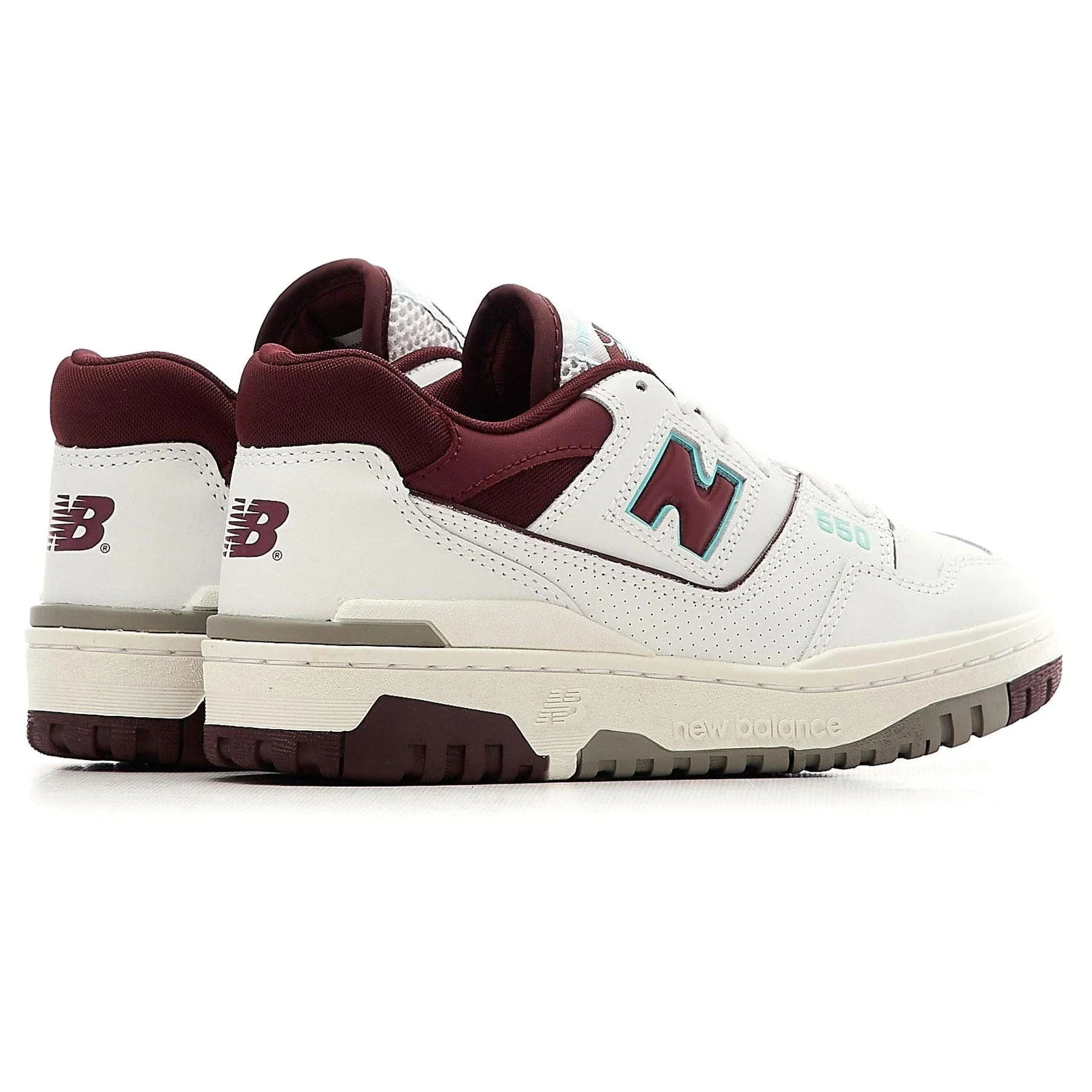 New Balance 550 Burgundy Cyan Turquoise - Image 5