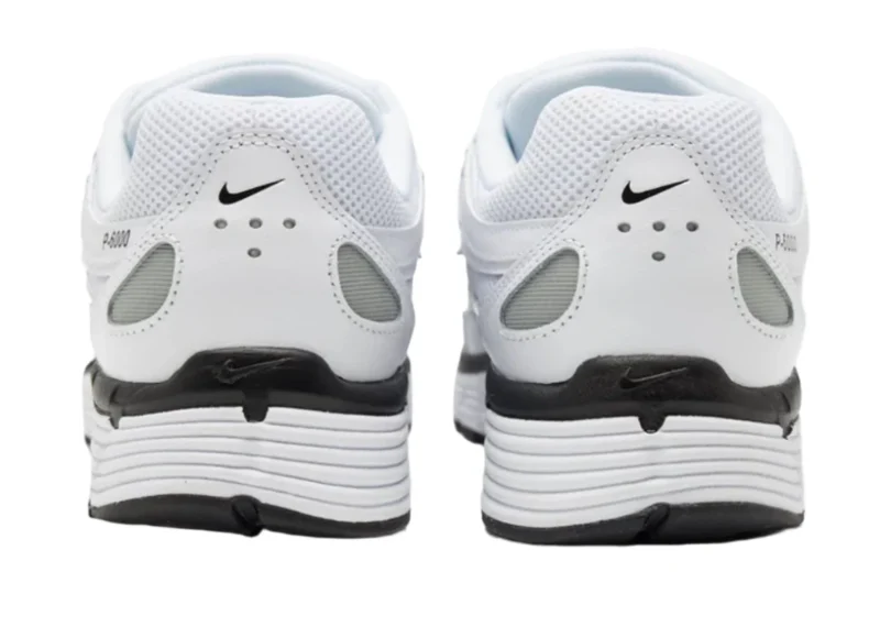 Nike P-6000 White Metallic Silver Black - Image 5