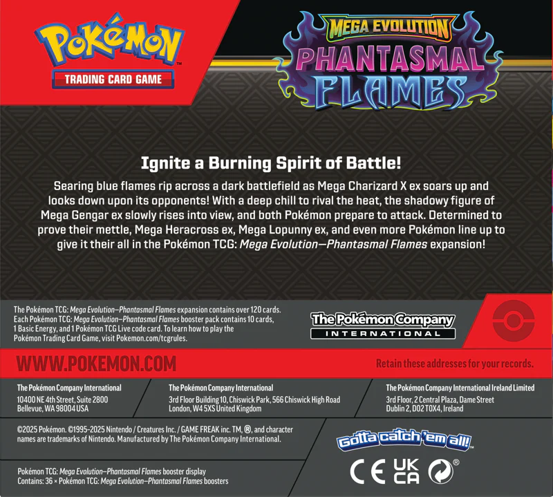 Pokemon Mega Evolution Phantasmal Flames Booster Box (PK36) - Image 3
